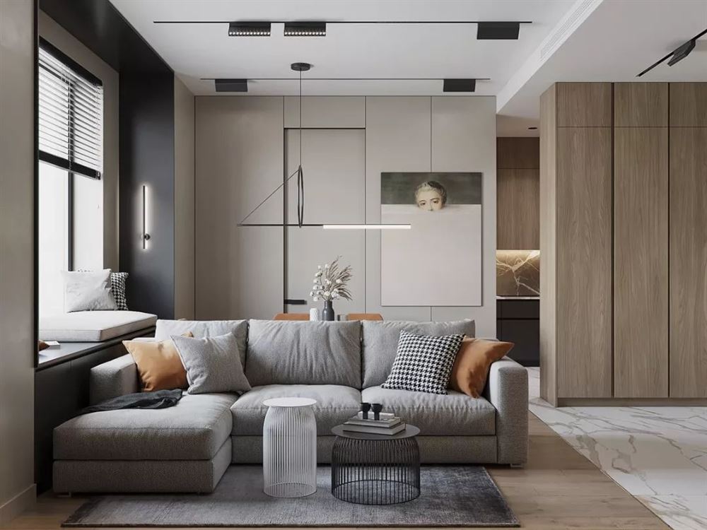 深圳市前海潤峯府輕奢風格三居室裝修案例