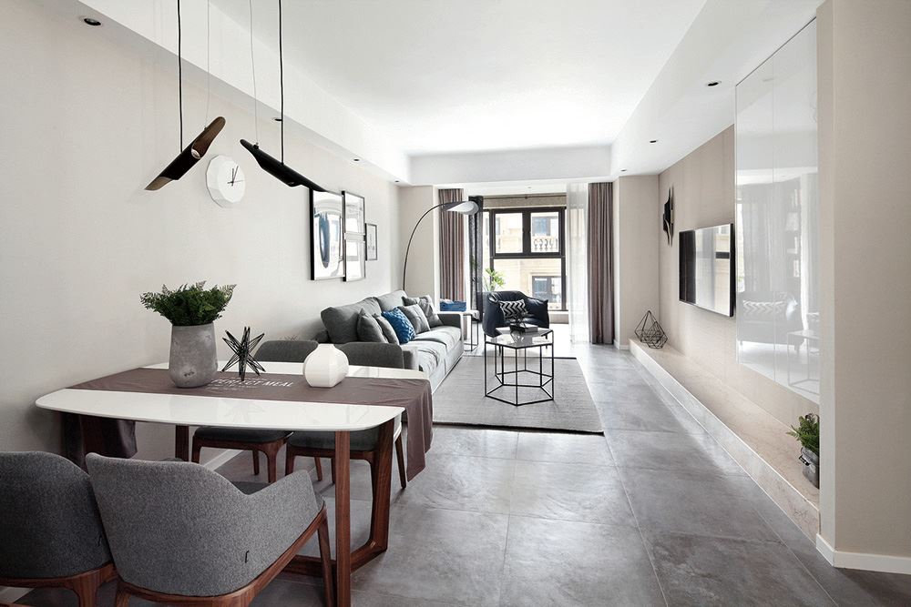 南寧市盛天華府北歐風格三居室裝修案例