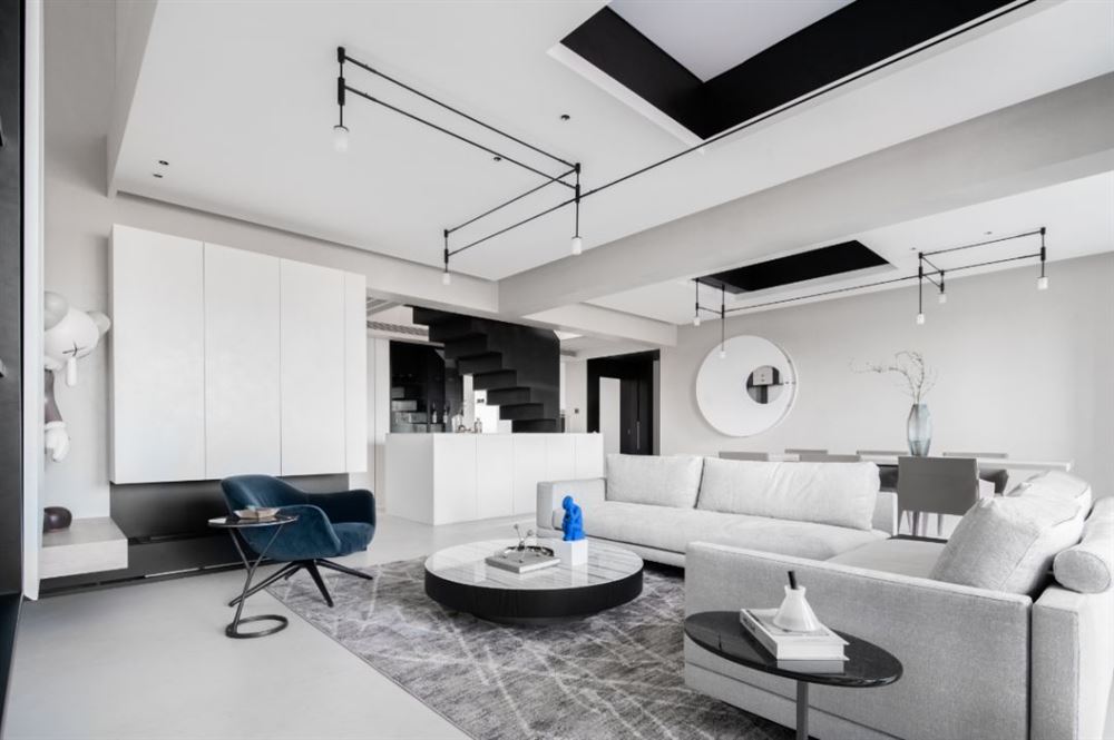 佛山市佛奧灣現(xiàn)代風格復式裝修案例