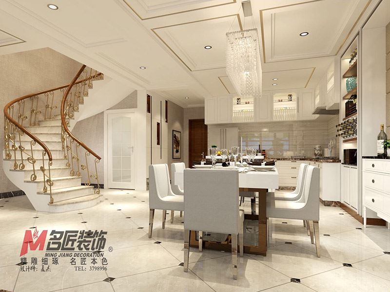 自貢市明珠小區歐式風格別墅裝修案例