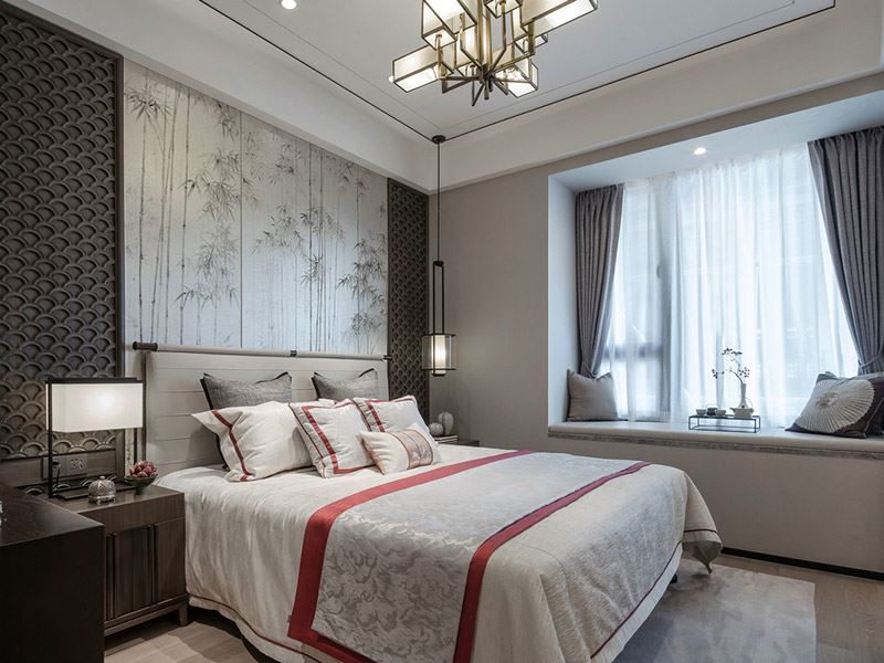 河源市東江灣&middot;名門世家新中式風格三居室裝修案例