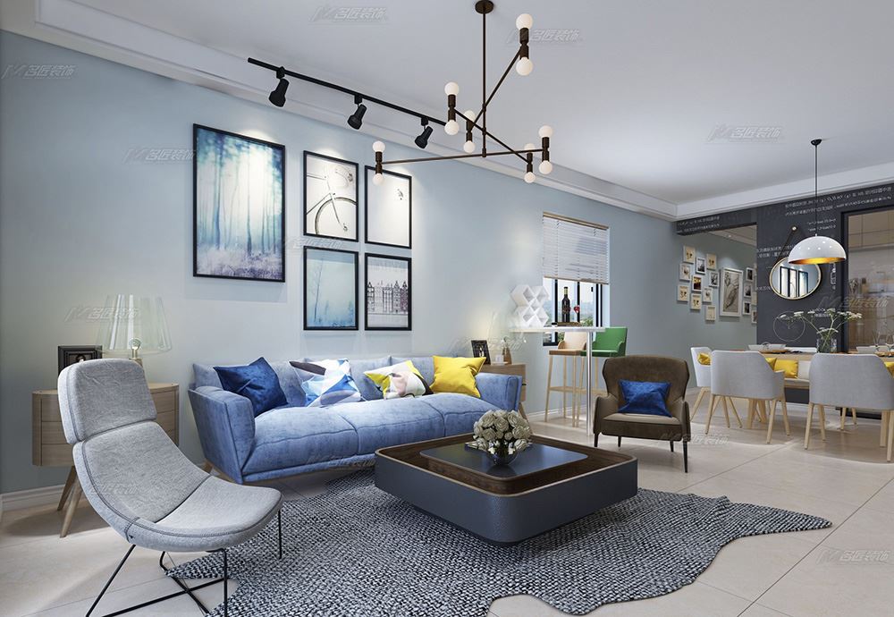 佛山市金科城北歐風(fēng)格三居室裝修案例