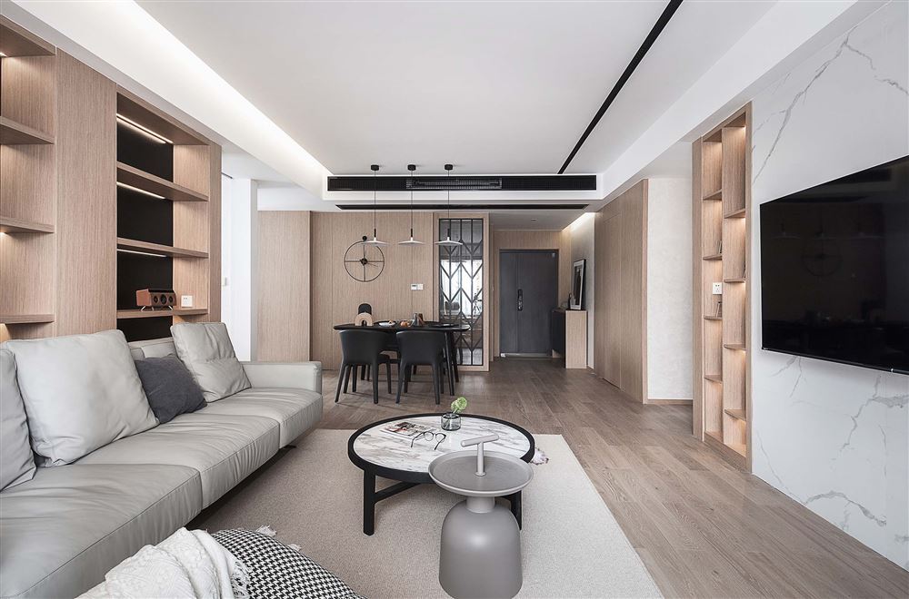 江門市越秀星匯名庭現代簡約風格三居室裝修案例