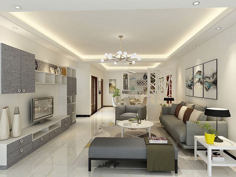 佛山市翡翠西江現(xiàn)代簡約風(fēng)格三居室裝修案例