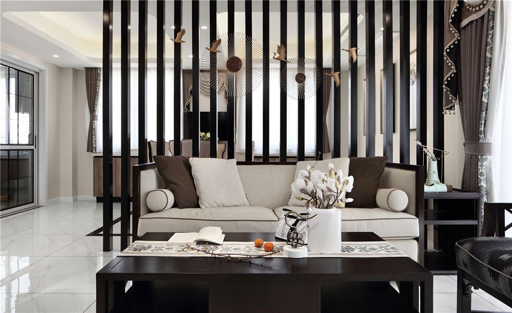 江門市駿凱豪庭新中式風格四居室裝修案例