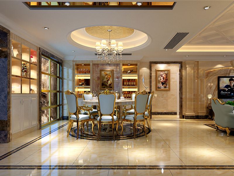 佛山市弘陽(yáng)德商昕悅府歐式風(fēng)格四居室裝修案例