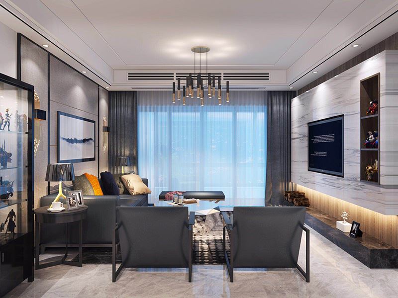 佛山市新希望悅瓏灣現代簡約風格三居室裝修案例