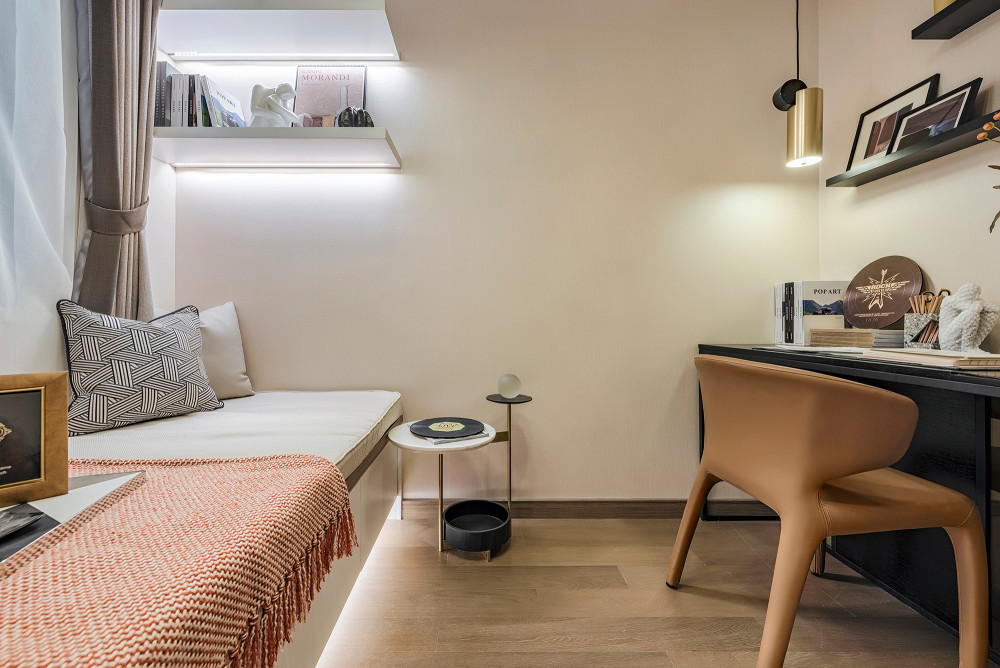 現代簡約風格室內家裝案例效果圖-次臥