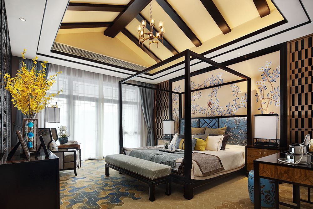 佛山市旭輝恒基鉑仕灣新中式風格別墅裝修案例