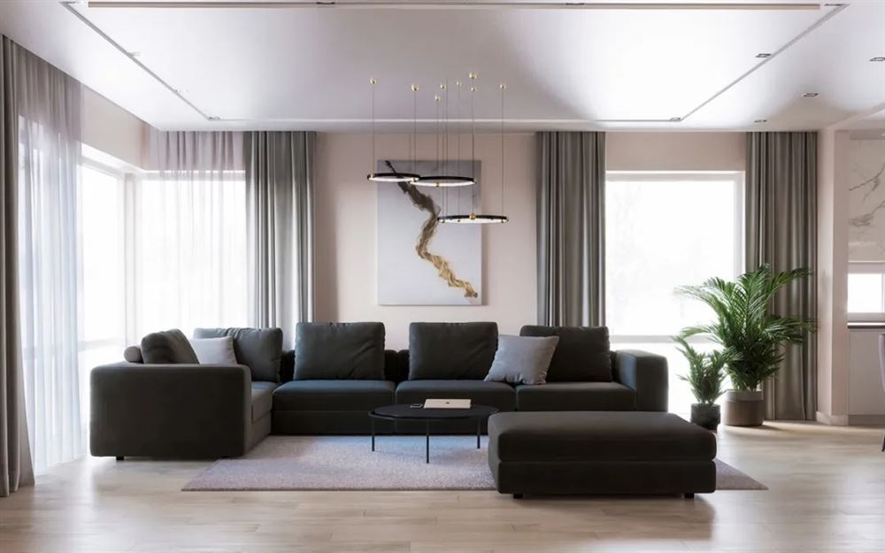 江門市碧濤豪苑輕奢風格三居室裝修案例