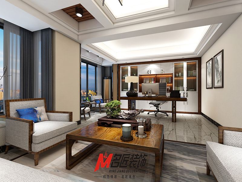 揭陽市碧水云天現(xiàn)代風(fēng)格辦公空間裝修案例