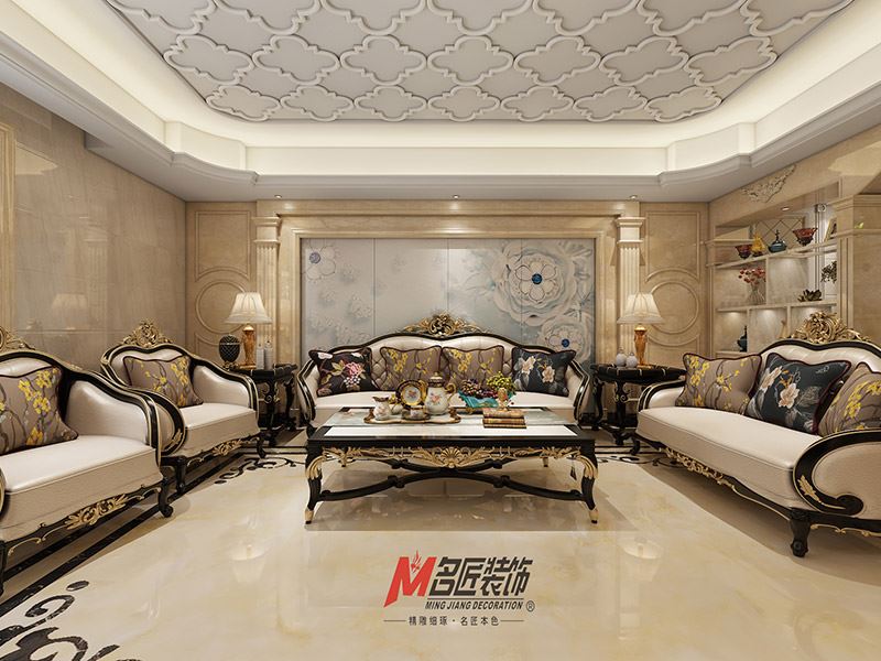 揭陽市濱湖花園歐式風格三居室裝修案例