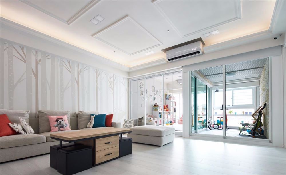 江門(mén)市金匯城市廣場(chǎng)美式風(fēng)格三居室裝修案例