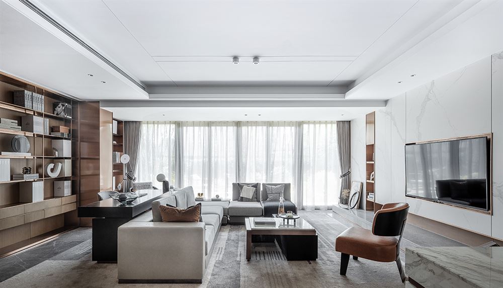 佛山市美的半島莊園現代簡約風格三居室裝修案例