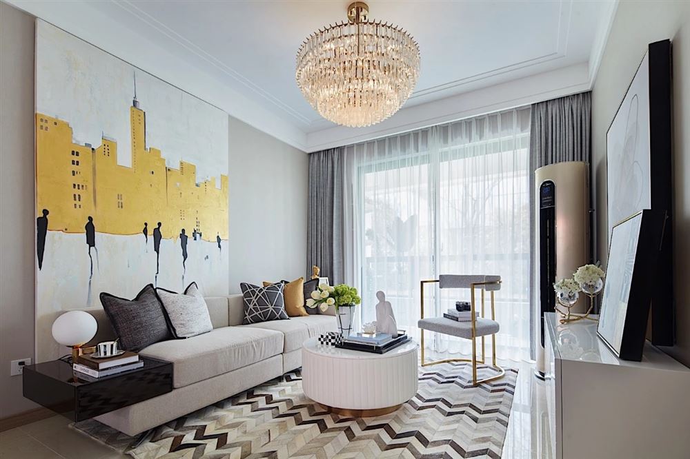 南寧市天昌東盟中央城現代風格三居室裝修案例