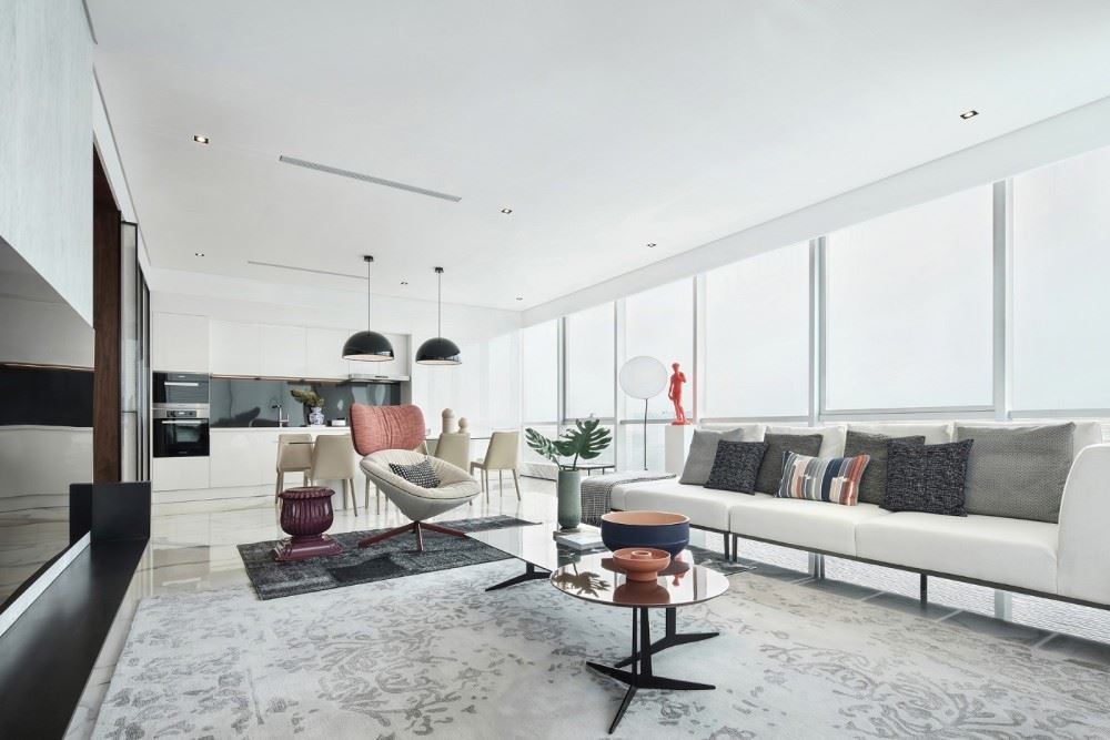 楚雄彝族自治州撥云壹號公館現代簡約風格平層裝修案例