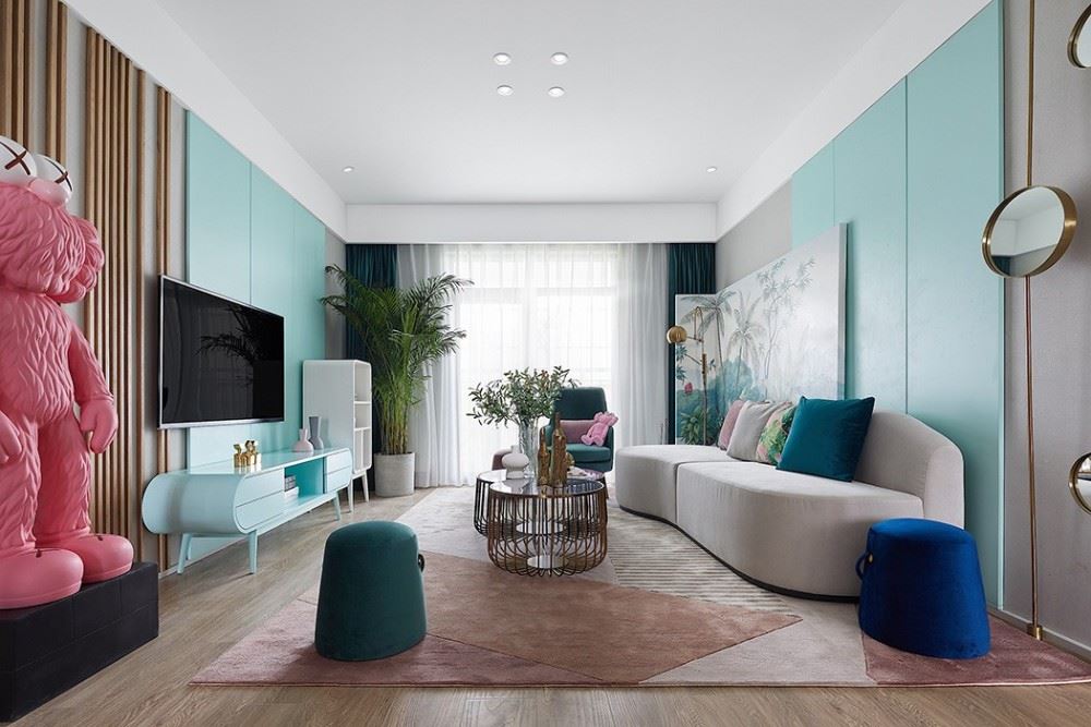 佛山市招商樾園輕奢風格三居室裝修案例