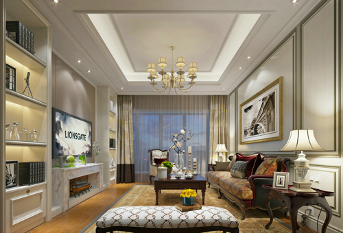 韶關(guān)市保利東灣歐式風格別墅裝修案例