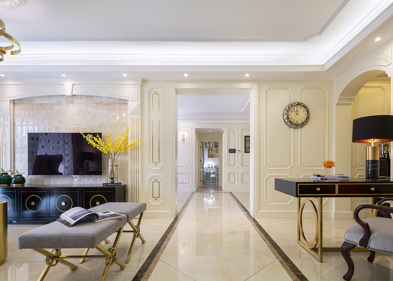 美式輕奢風格室內設計家裝案例-走廊