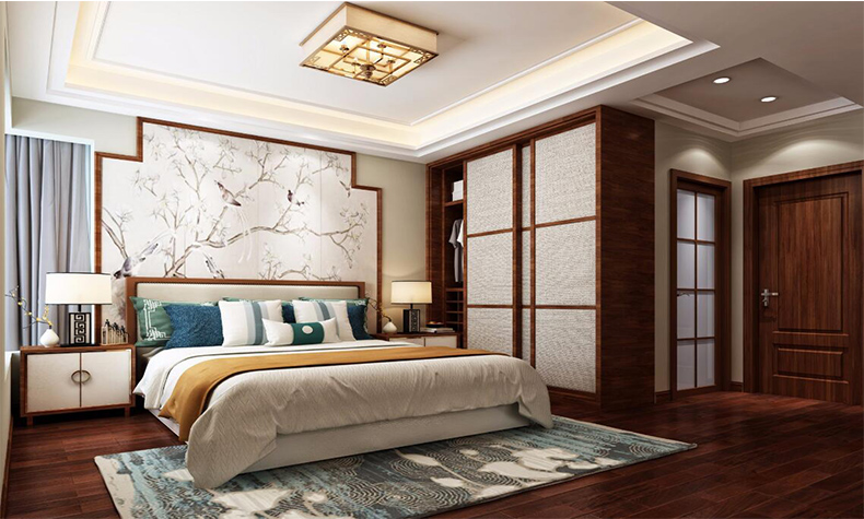 佛山市恒大&middot;酈湖城新中式風(fēng)格四居室裝修案例
