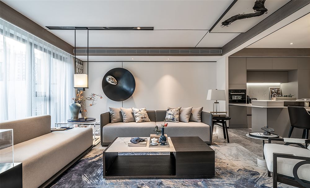 曲靖市馳宏小區新中式風格別墅裝修案例