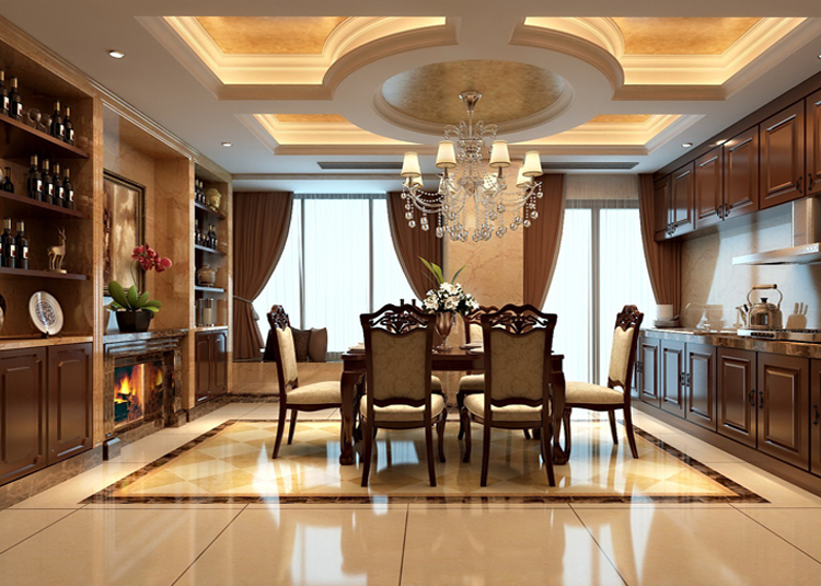 佛山市卓越蔚藍(lán)星宸歐式風(fēng)格四居室裝修案例