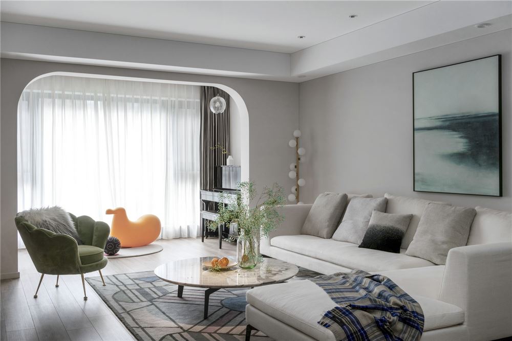 廣州市碧桂園星薈新中式風格三居室裝修案例