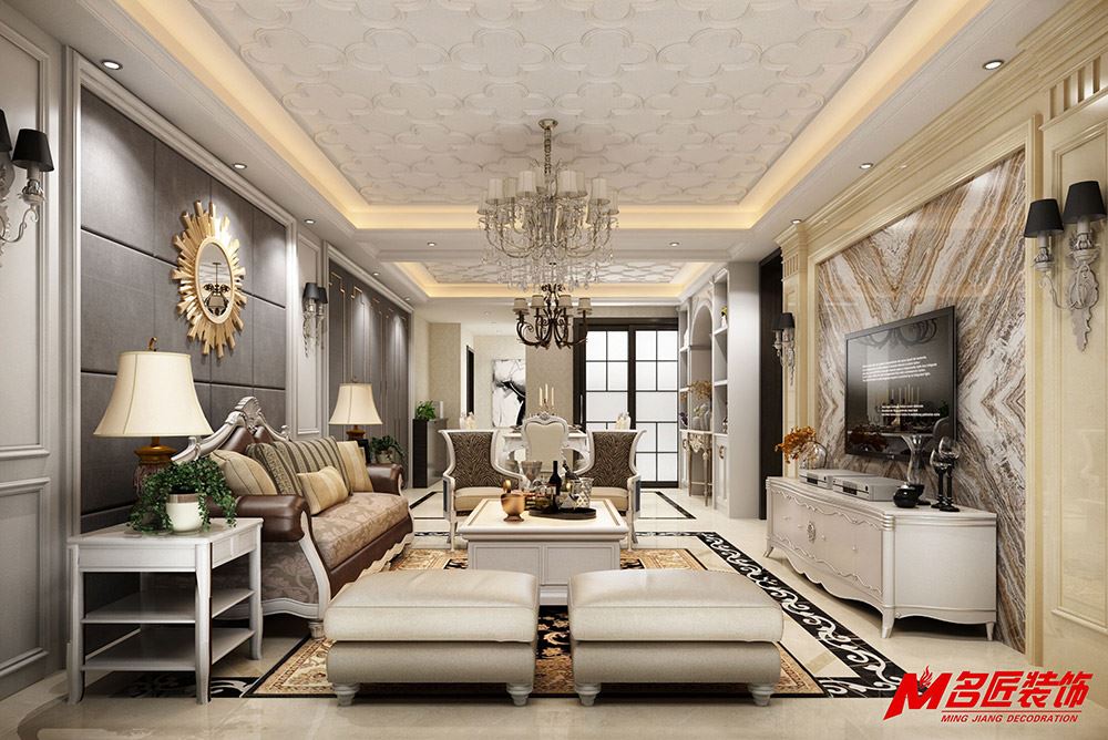 茂名市茂豐花園歐式風(fēng)格四居室裝修案例