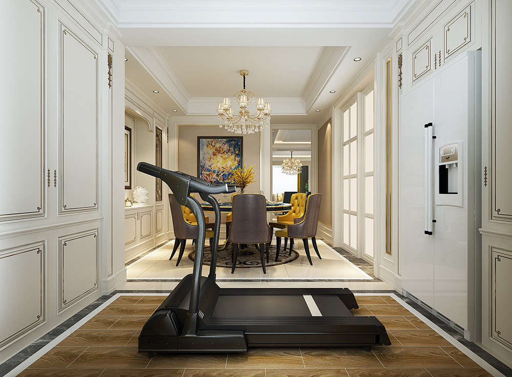 裝修公司歐式風格室內裝修效果圖-健身區