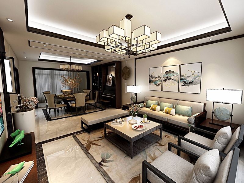 佛山市復地公園和光北歐風格四居室裝修案例