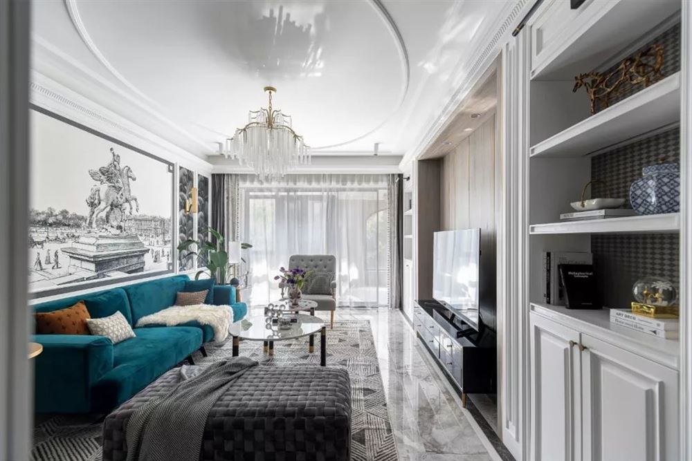 昭通市城南天驕美式風格三居室裝修案例