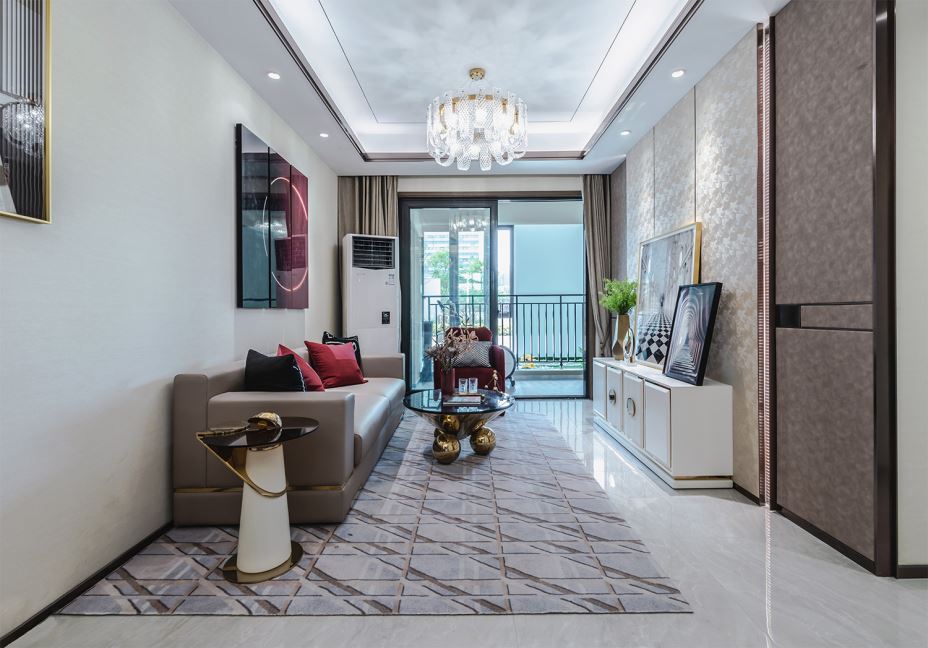 江門市碧桂園濱江壹號輕奢風格三居室裝修案例