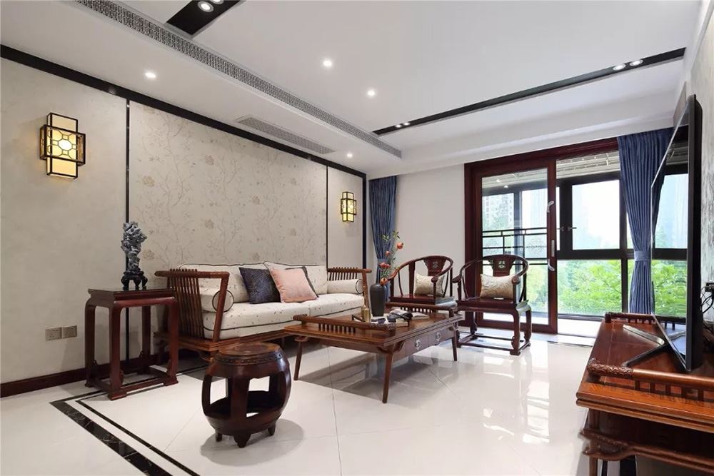 佛山市旭輝恒基鉑仕灣新中式風格別墅裝修案例