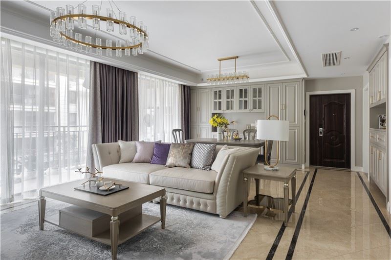 江門市駿凱豪庭美式風格三居室裝修案例