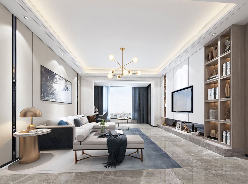 佛山市峰睿公館輕奢風格四居室裝修案例