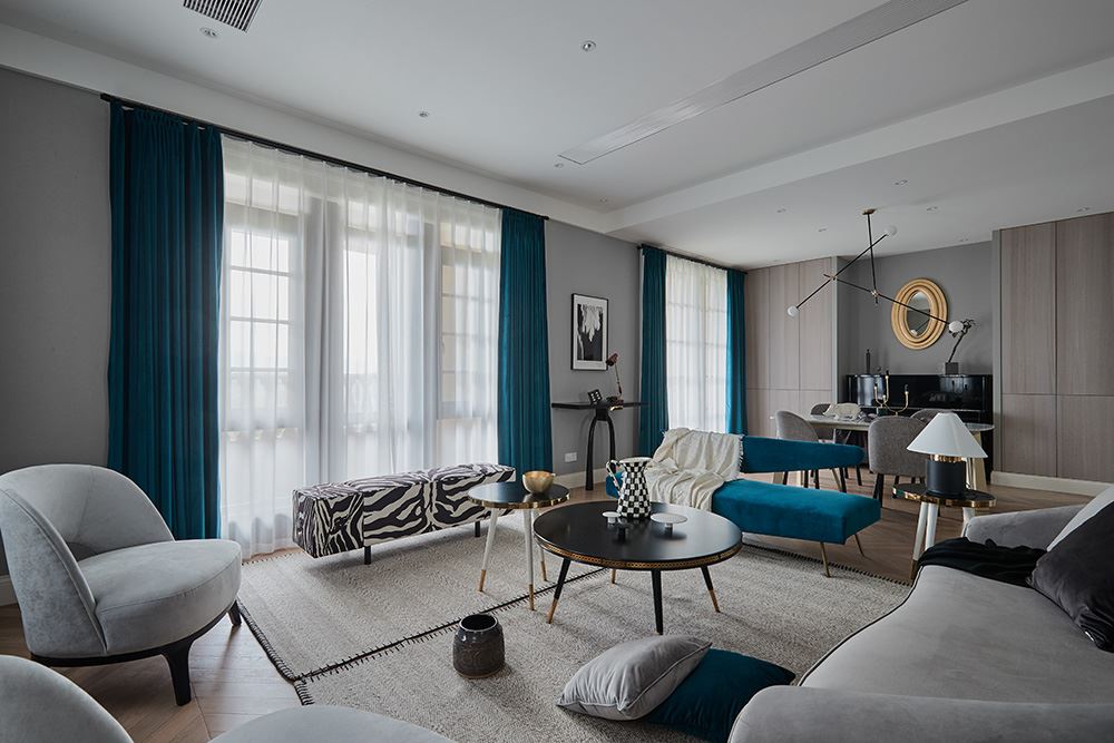 廣州市鴻成&middot;珠江玥輕奢風格三居室裝修案例