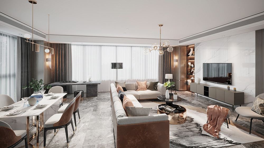 佛山市時代愛車小鎮(佛山)現代簡約風格三居室裝修案例