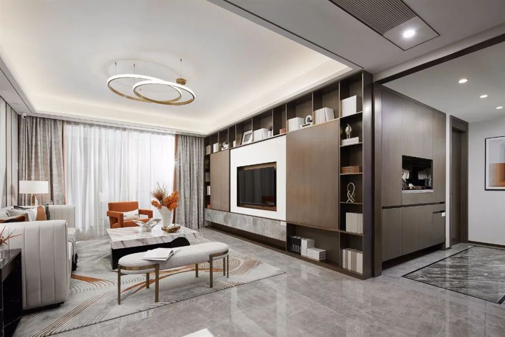 佛山市復地公園和光現代簡約風格四居室裝修案例