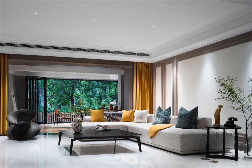 江門市世茂碧海銀湖美式風格三居室裝修案例