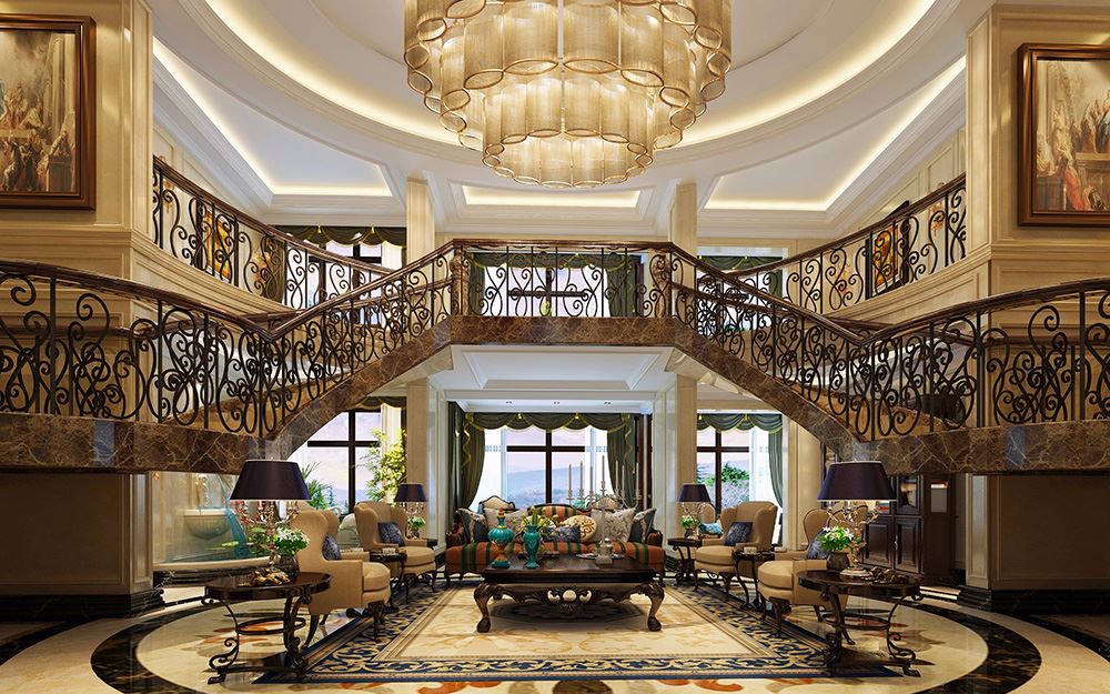 佛山市保利和悅濱江歐式風(fēng)格別墅裝修案例