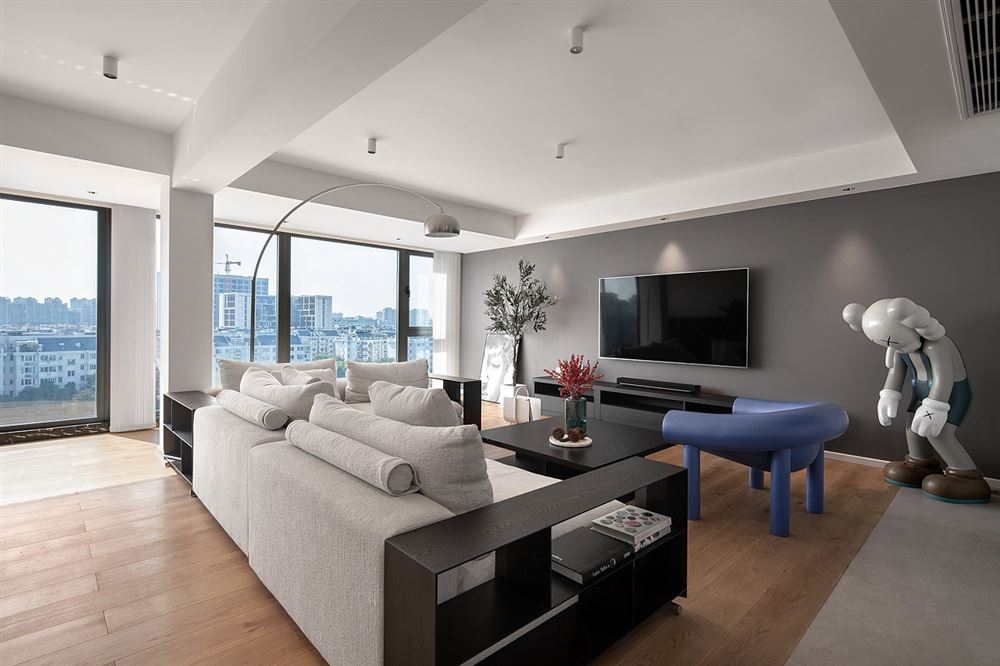 佛山市時代南灣現代簡約風格三居室裝修案例