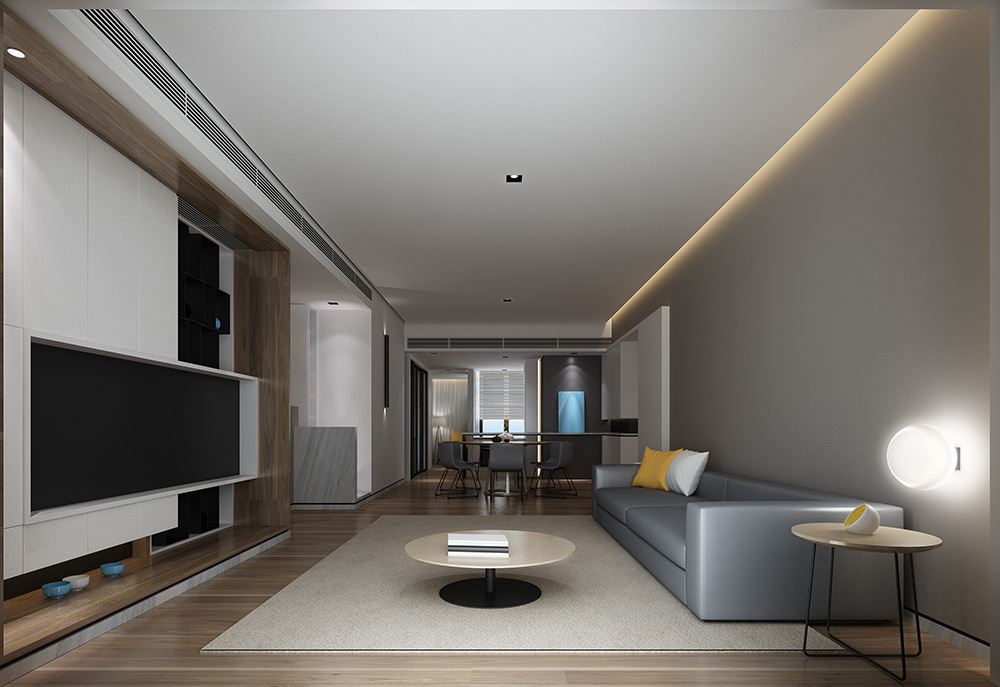 廣州市富力天朗明居輕奢風格四居室裝修案例