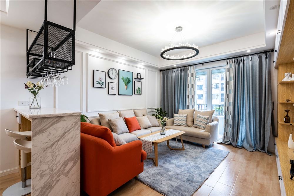 江門市東堯路住宅樓北歐風格三居室裝修案例