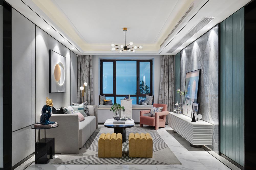 佛山市金地&middot;招商臻玥府輕奢風格三居室裝修案例