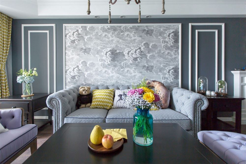 湛江市申藍寶邸美式風格三居室裝修案例