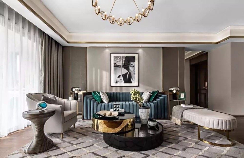 佛山市保利天悅輕奢風格三居室裝修案例