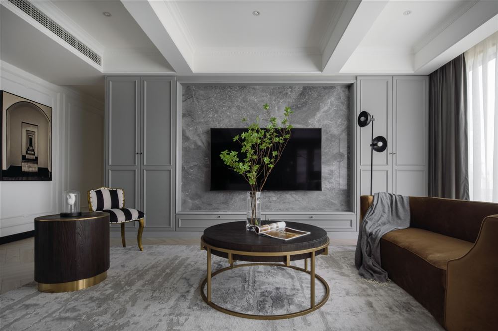 佛山市招商&middot;悅府美式風格三居室裝修案例