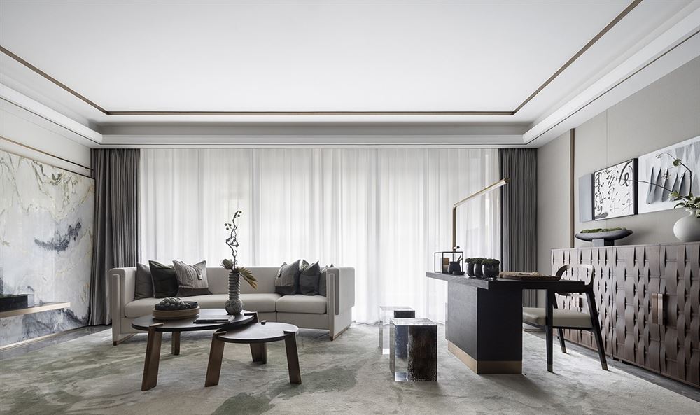 佛山市招商曦岸現代簡約風格四居室裝修案例