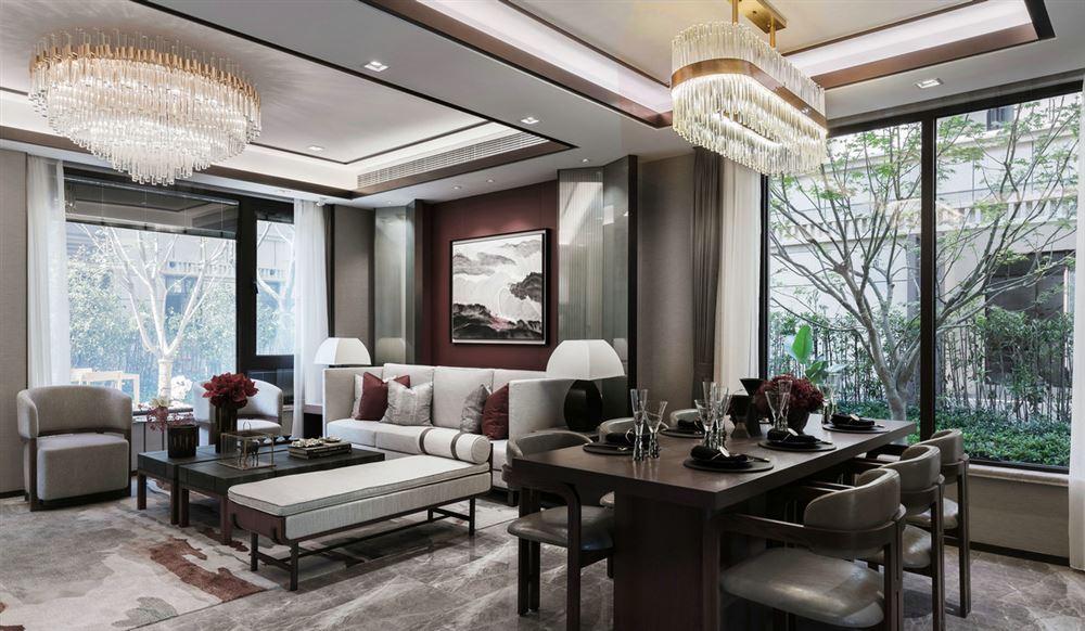 佛山市招商樾園新中式風格別墅裝修案例