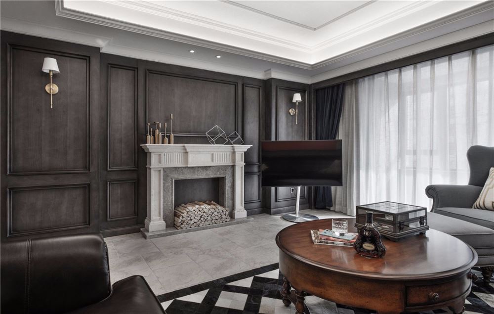 湛江市萬象凱旋灣美式風格三居室裝修案例